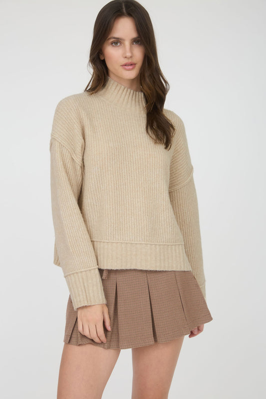 Mock Neck Pullover Sweater