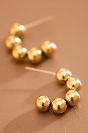 Gold bubble Earrings