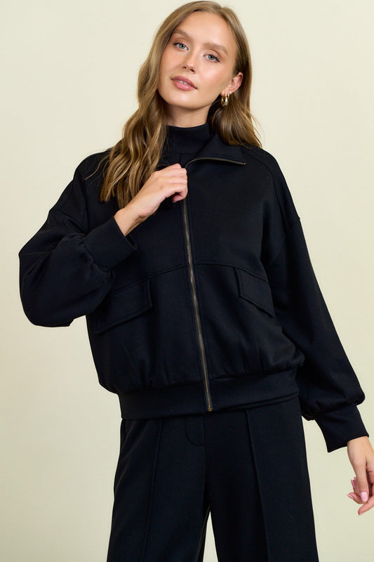 black front pocket jacket