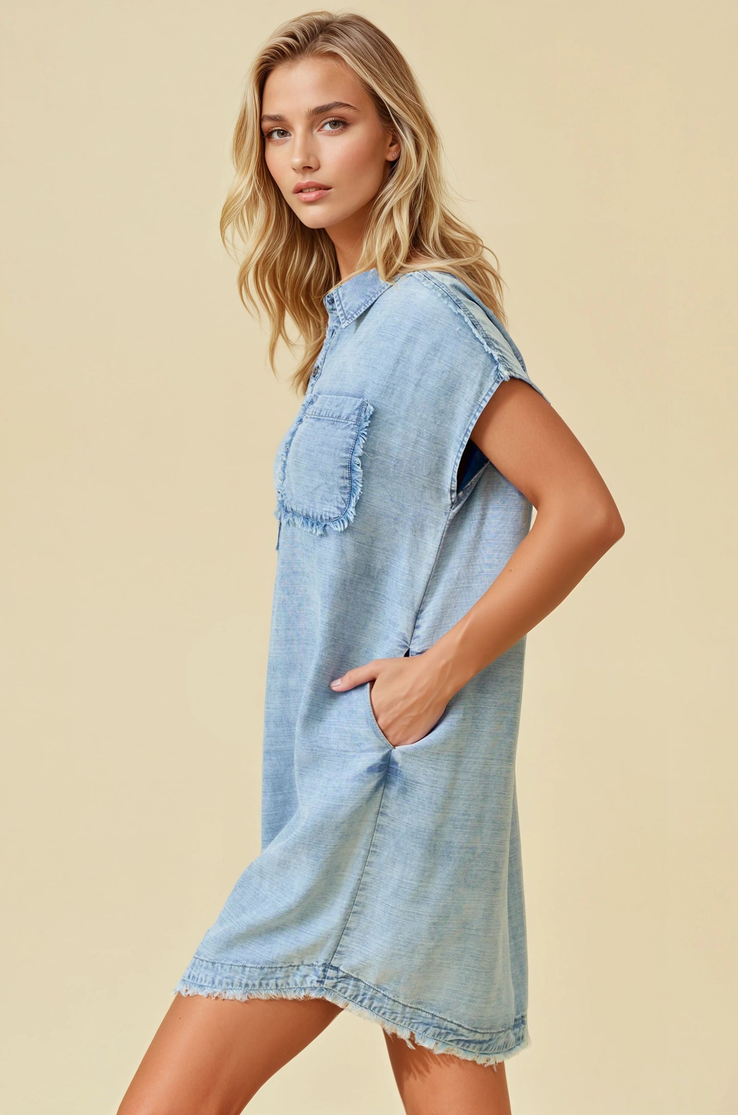 Tencel Denim Mini Dress