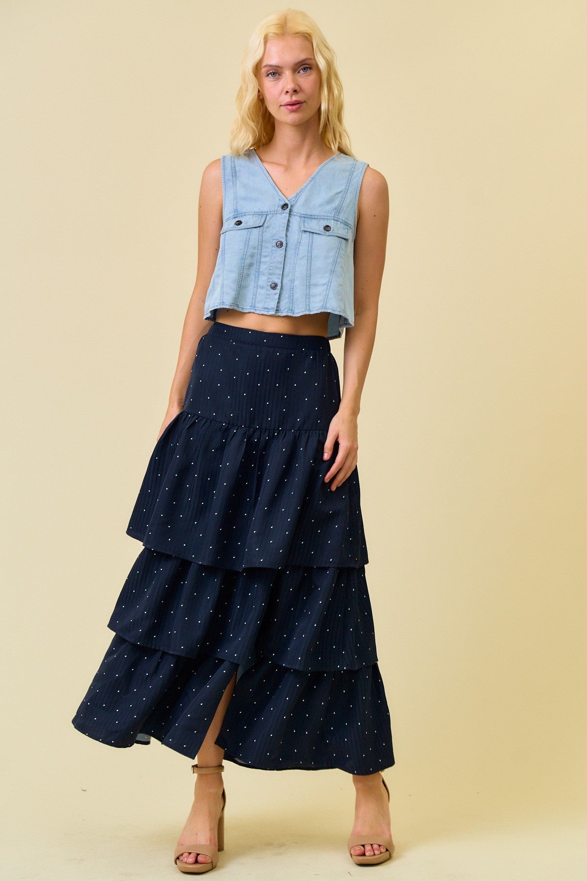 Denim Vest Top