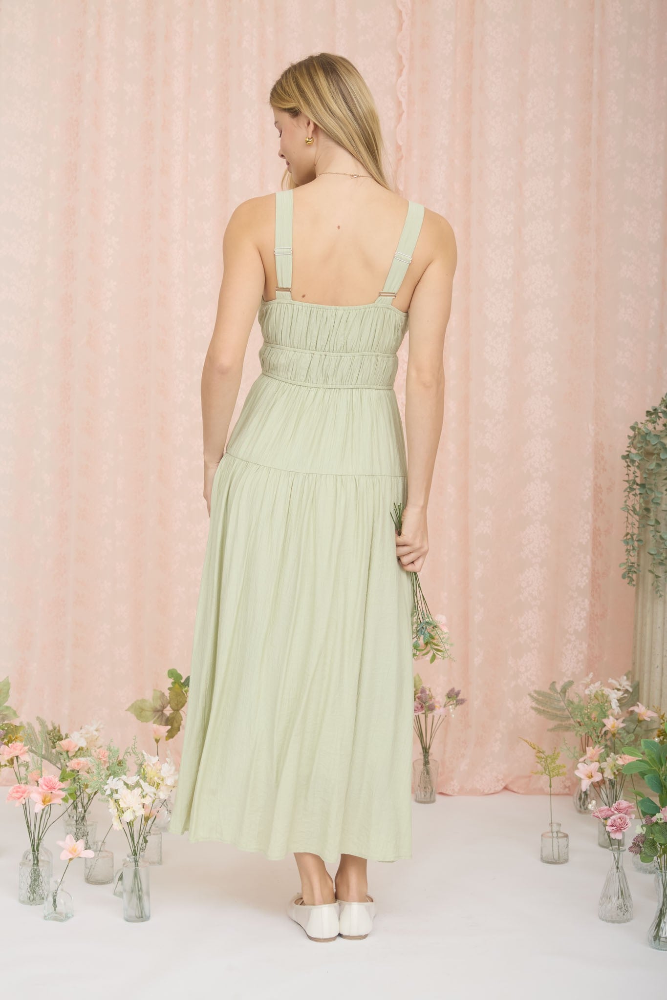 Tie Strap Midi Dress