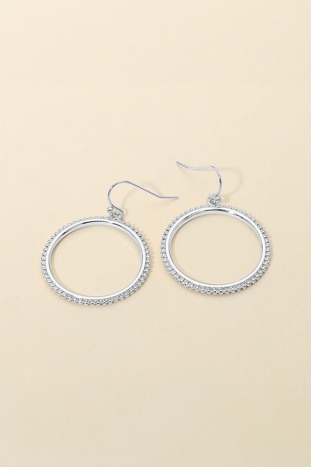 Rhinestone Hoop Dangle Earrings