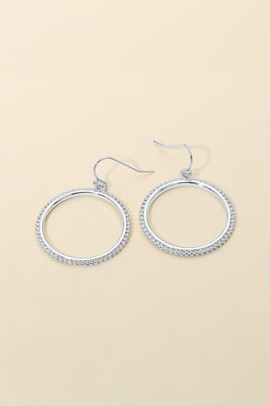 Rhinestone Hoop Dangle Earrings