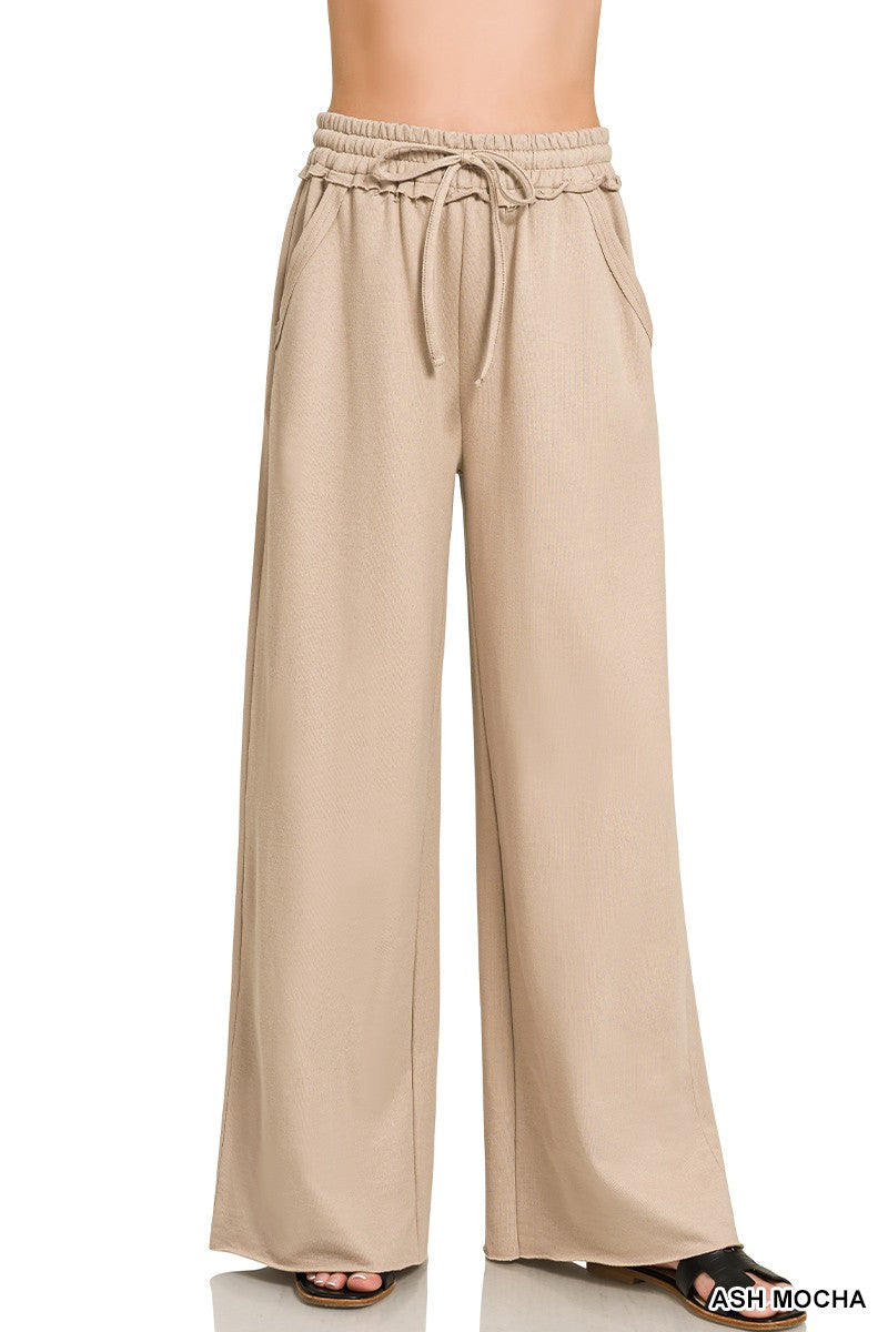 Terry Wide Leg Sweatpants