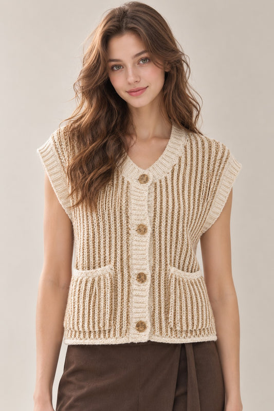 Ribbed sweater vest