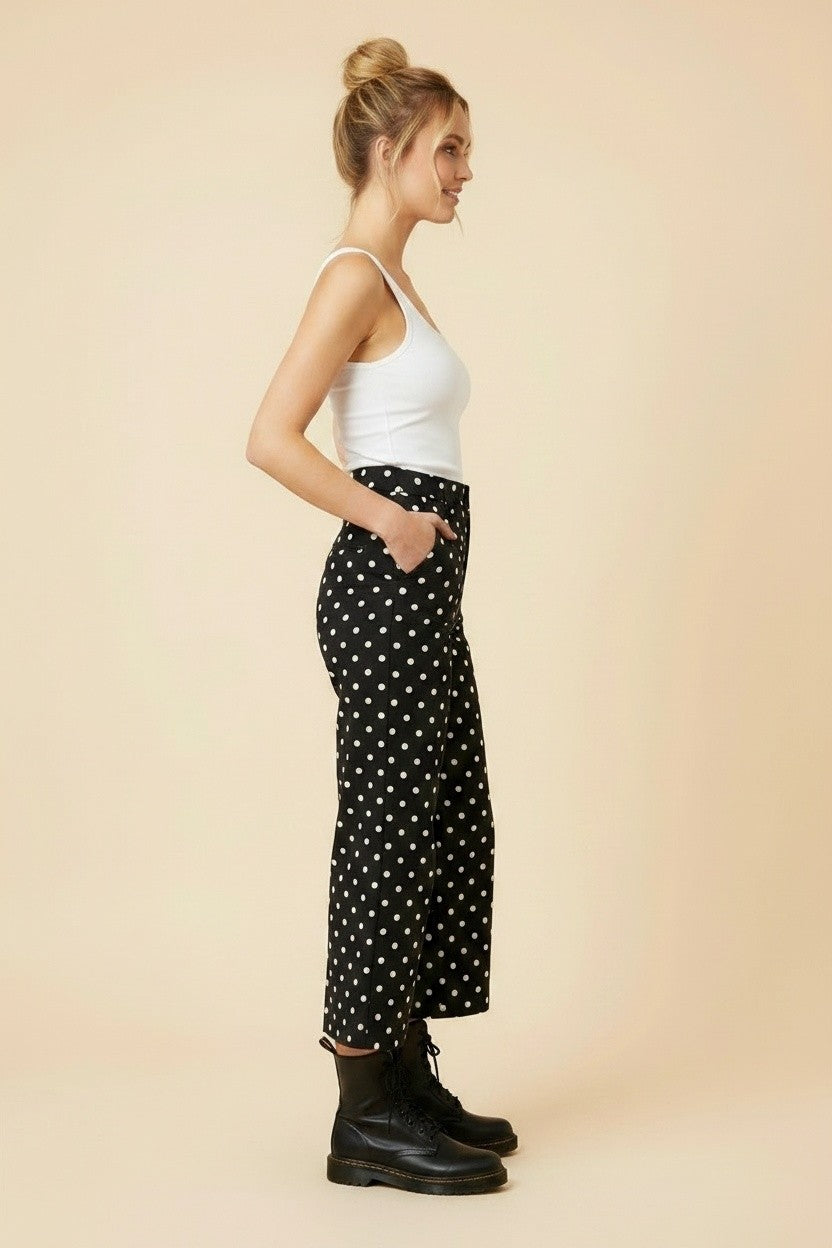 Polka Dot Wide Leg Pants