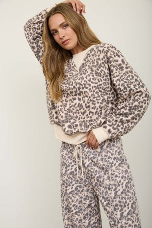 Boxy Leopard Knit Top