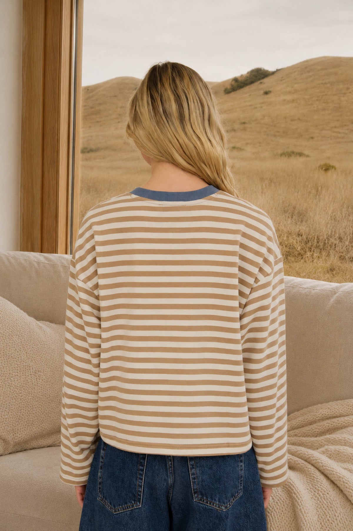 Color Block Boxy Knit Top