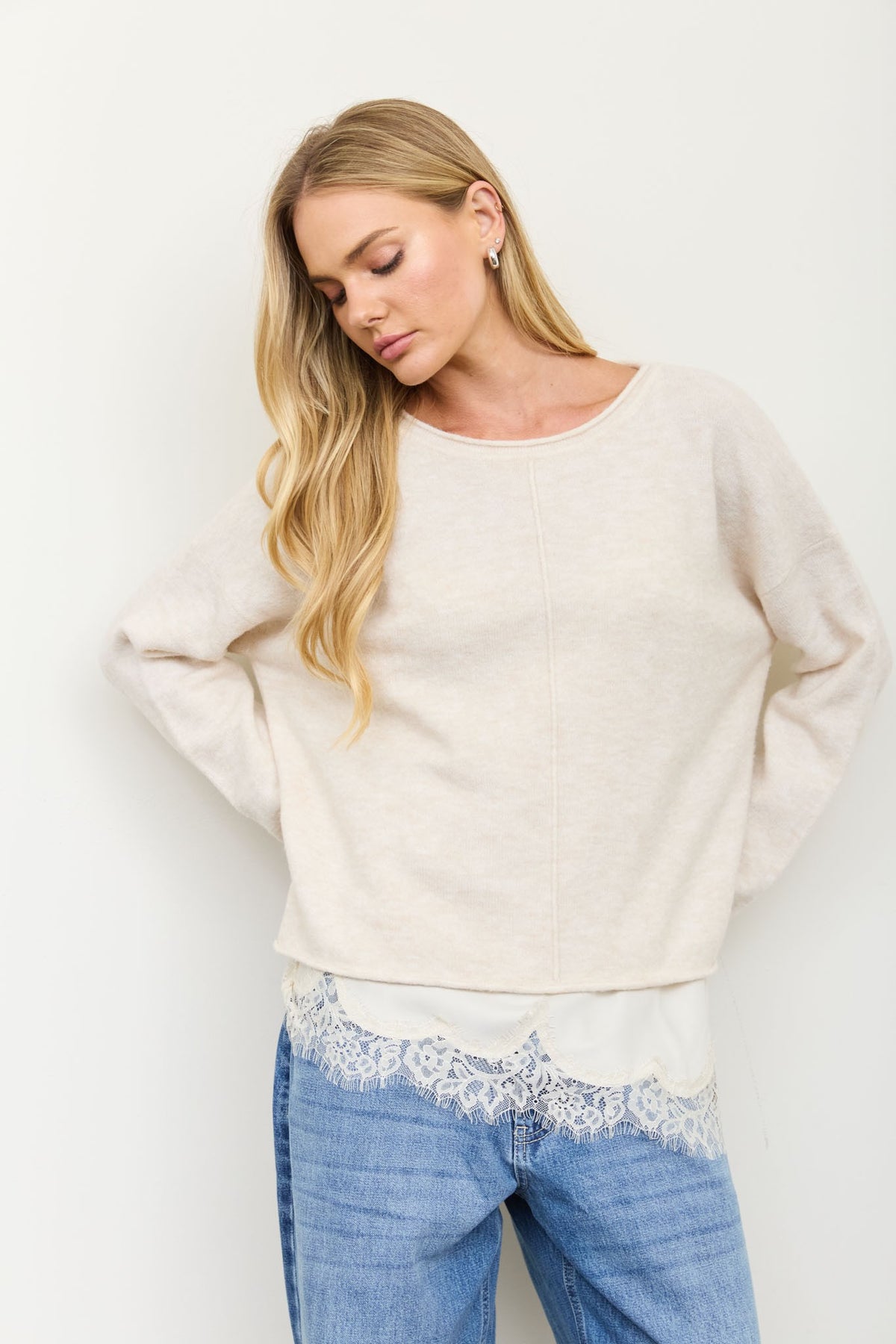 Center Seam Knit Sweater