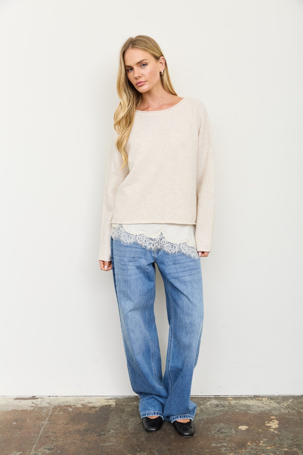 Center Seam Knit Sweater