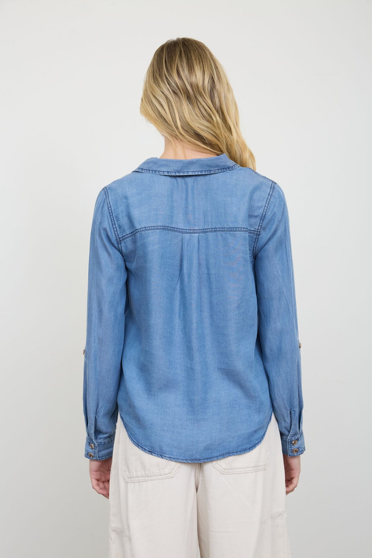 chambray collard denim