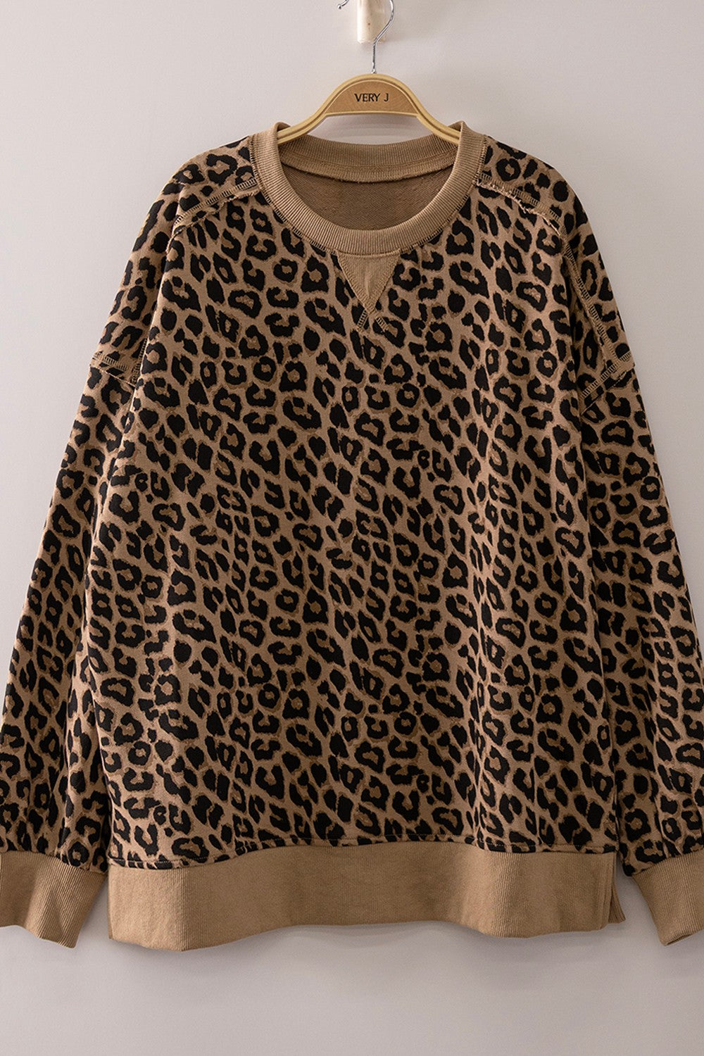 Taupe Leopard Top