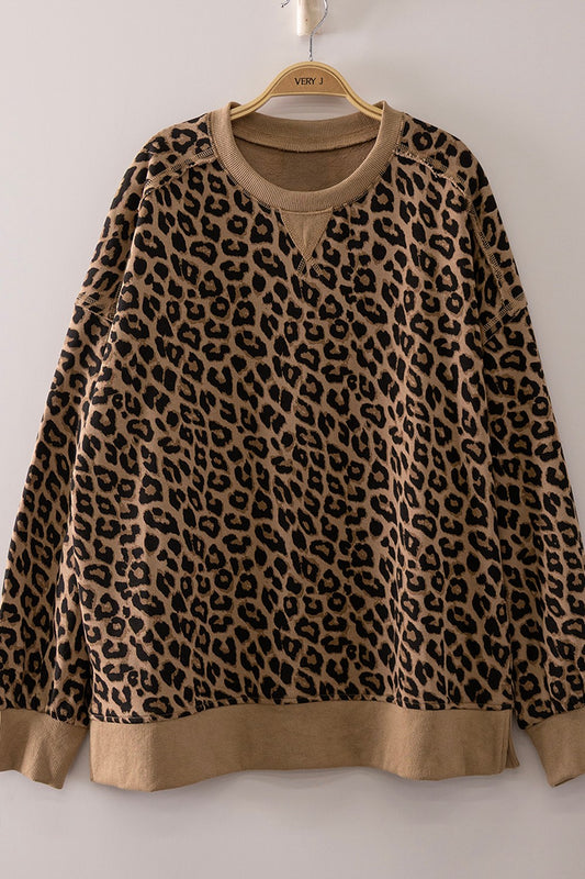 Taupe Leopard Top