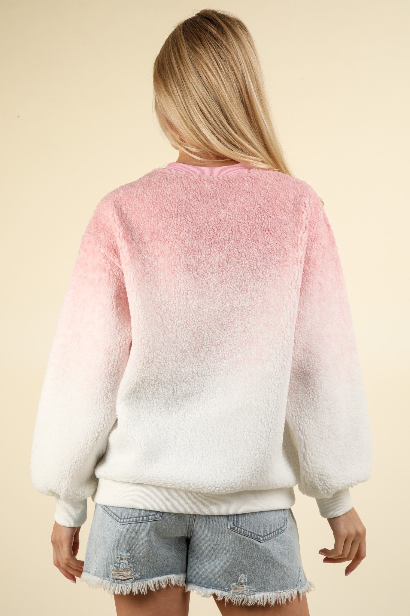 FLEECE OMBRE SWEATER