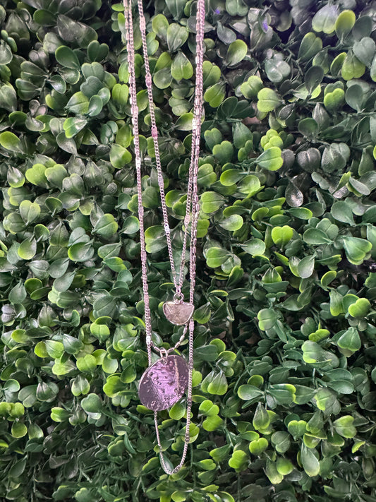 Silver coin necklace