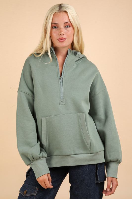 OVERSIZED HALF ZIP