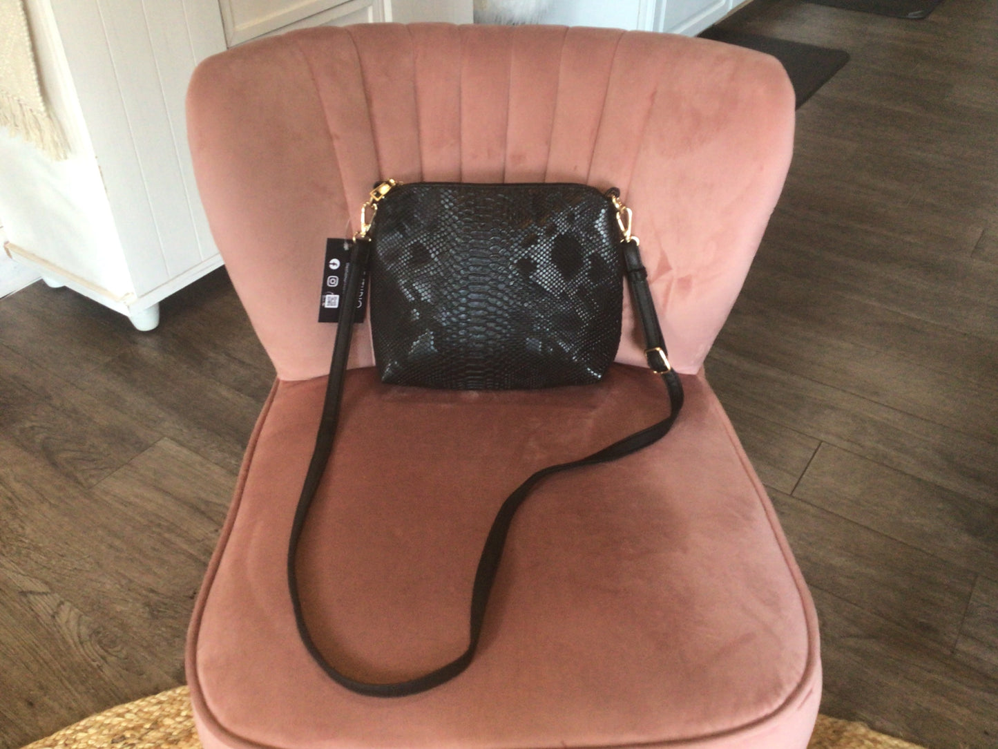 Black Snake Skin Purse