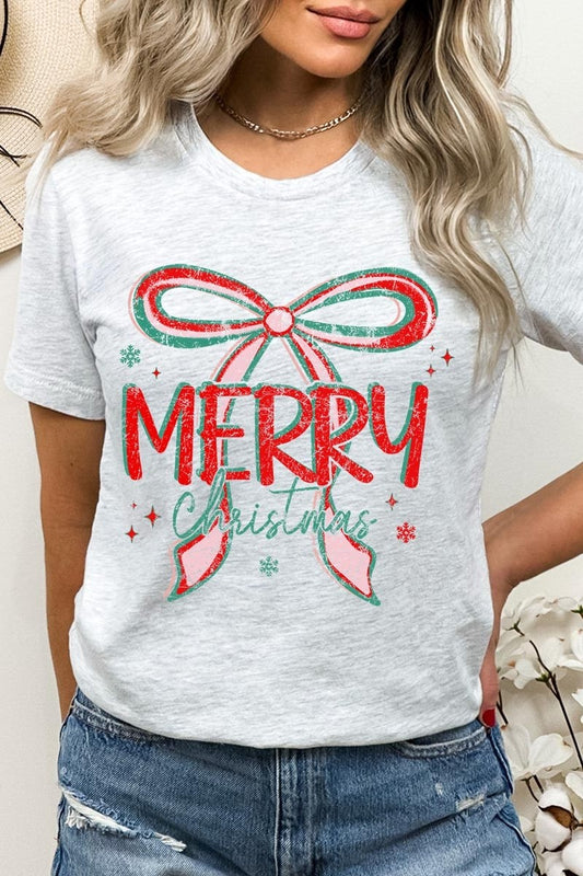 Merry Christmas Bow Graphic Tee