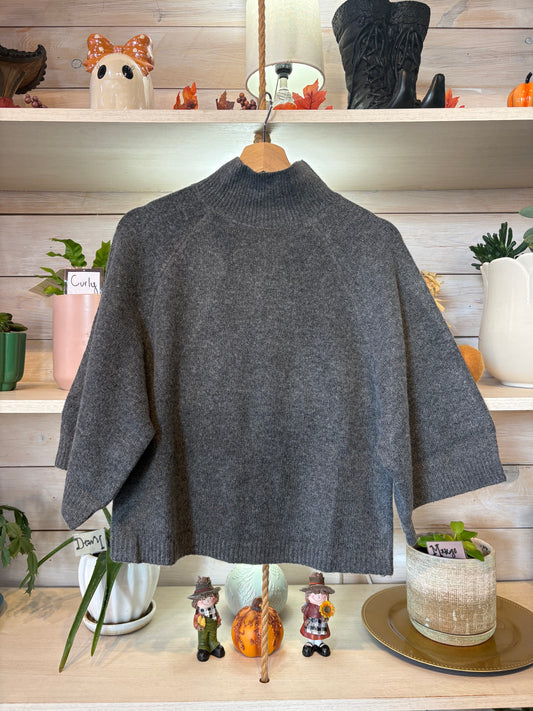 Marled Mock Neck Knit Sweater