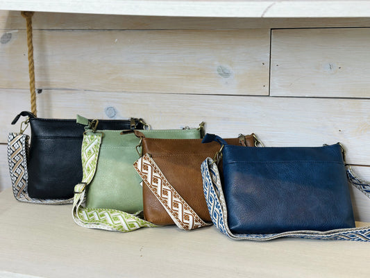 Jumbo crossbody with detailed strap