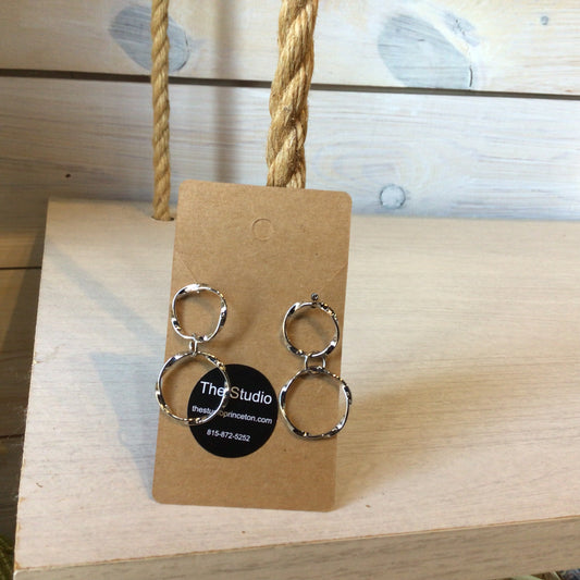 Silver loop earrings