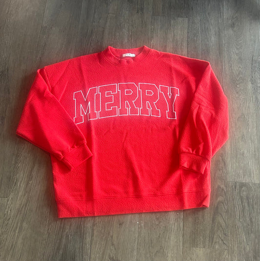 Festive “Merry” Sweatshirt