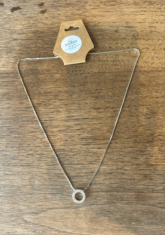 Mini Ring Rhinestone Necklace