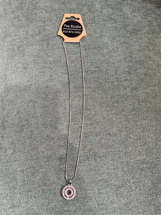 Double Circle Rhinestone Necklace