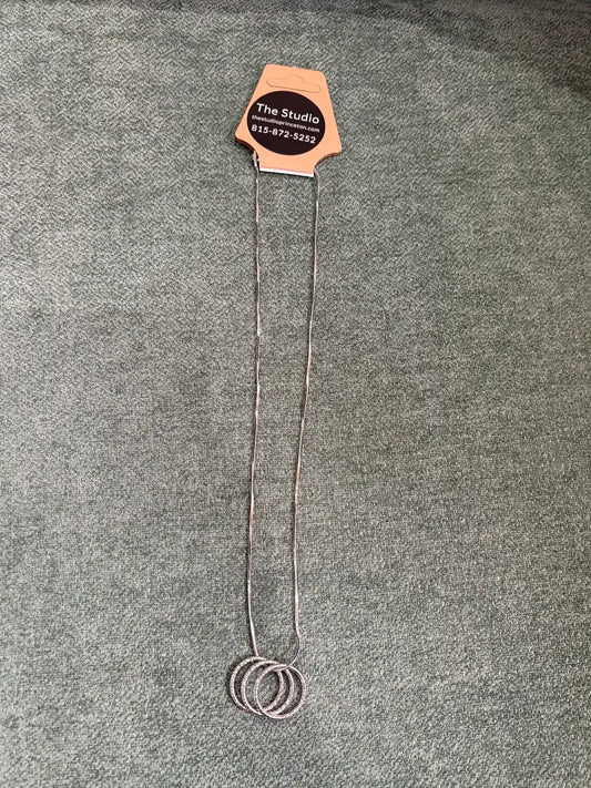 Triple Circle Pendant Necklace