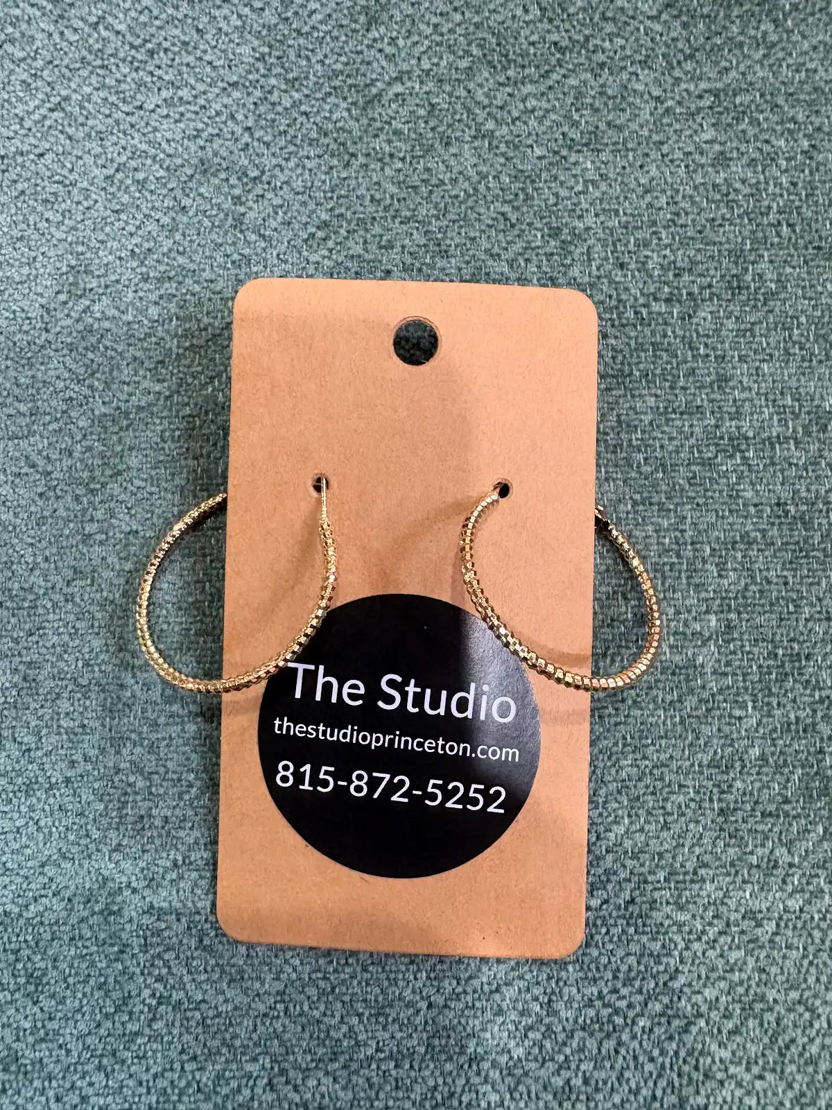 Small Textured Hoops