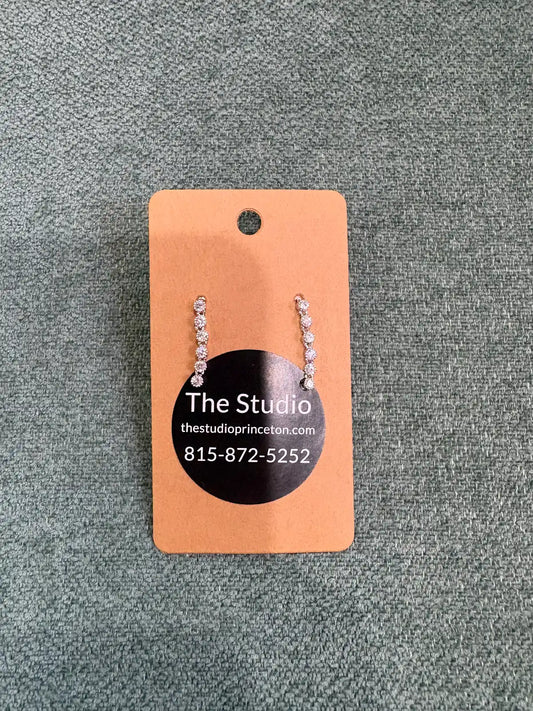 Crystal Bar Earrings