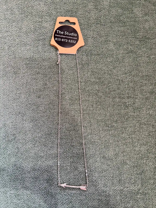 Rhinestone Arrow Necklace