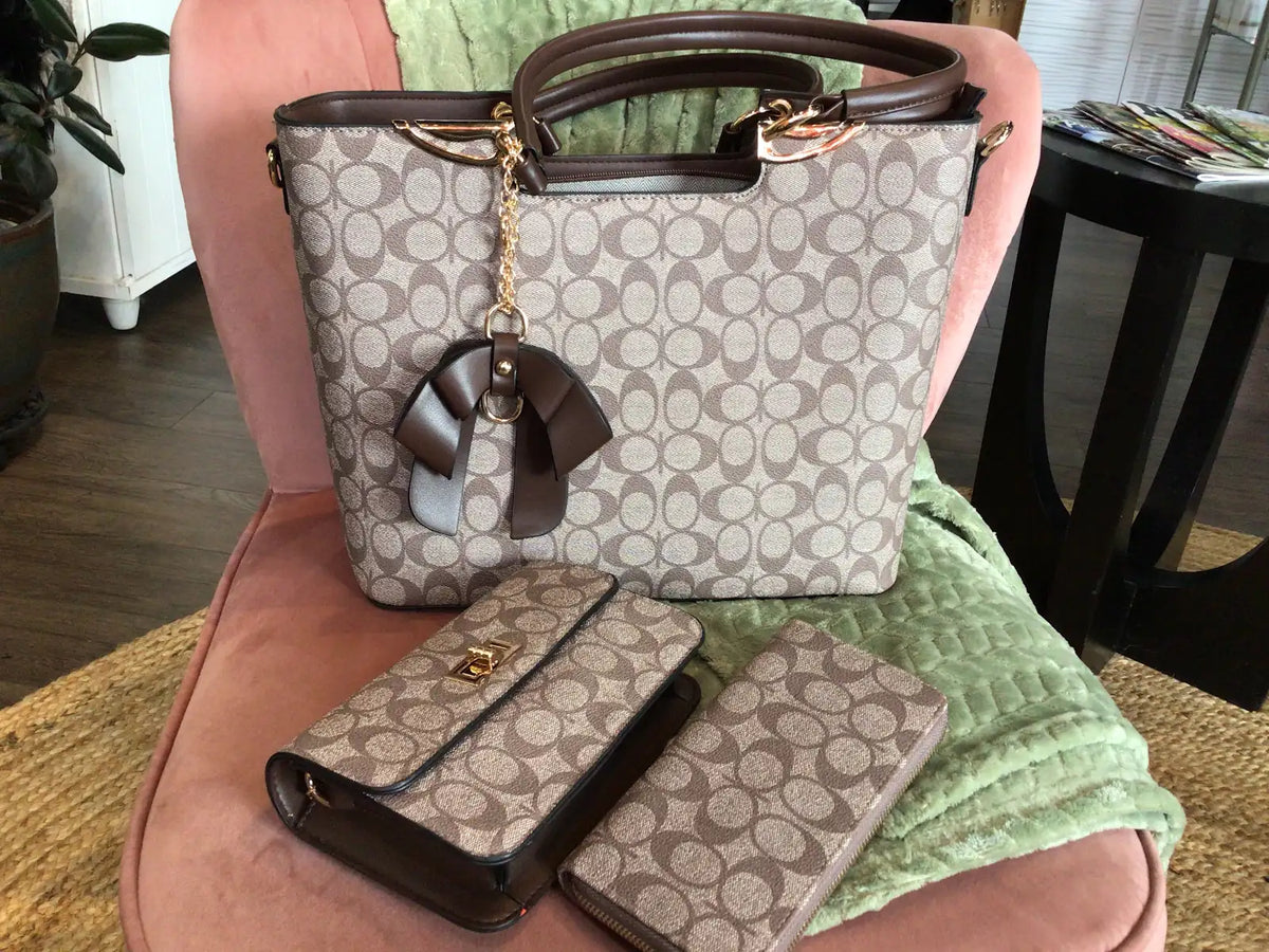 Square Body With Bow Detail Purse