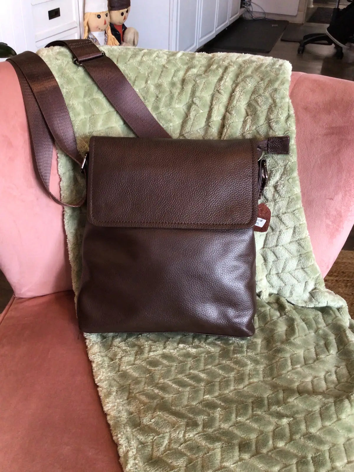 Brown Flap Crossbody Bag