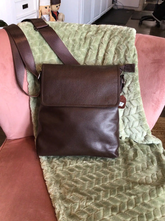 Brown Flap Crossbody Bag