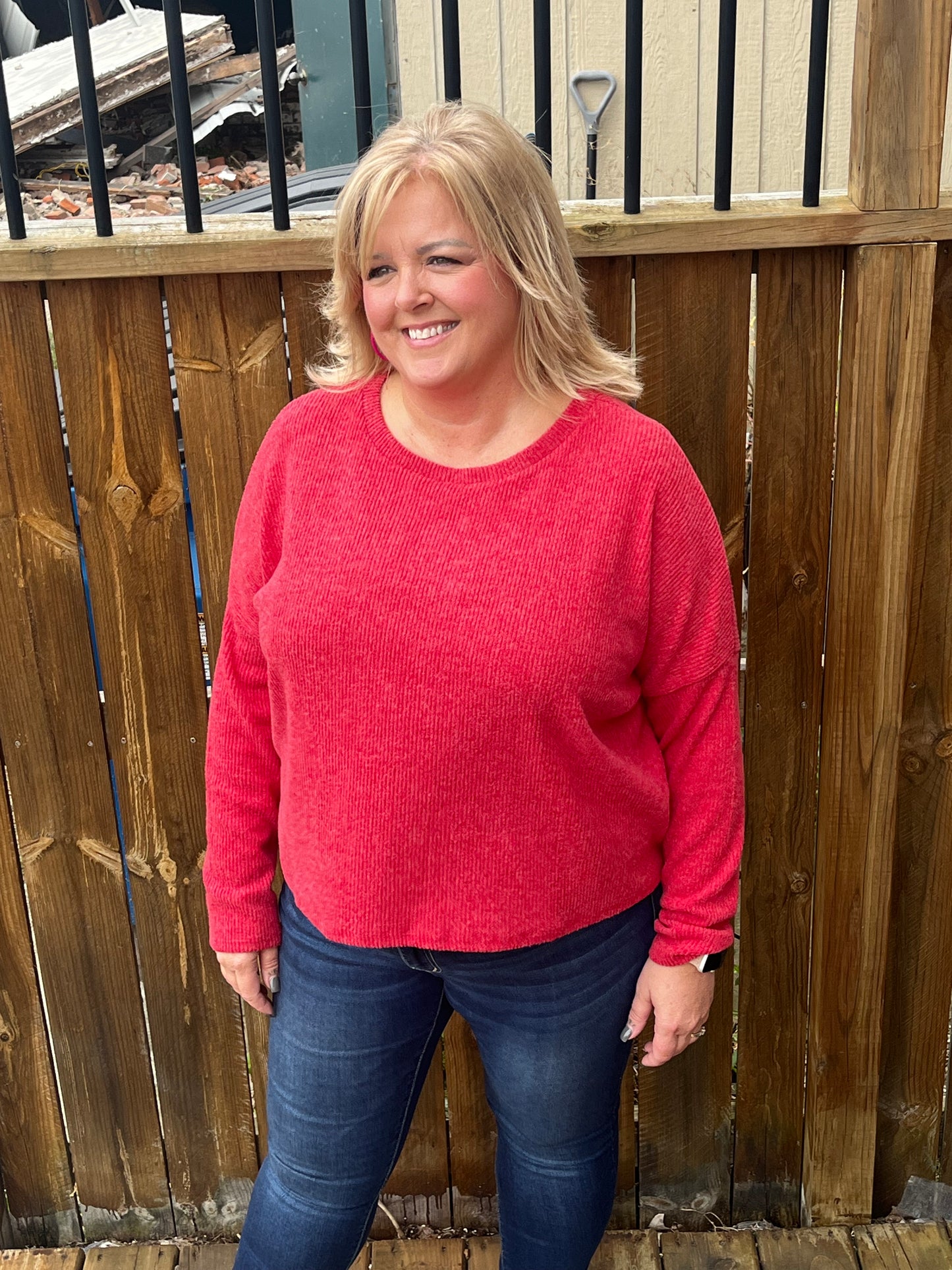 RIBBED DOLMAN SWEATER