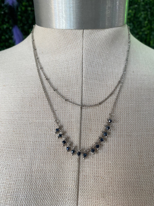 Double Layer Crystal Necklace