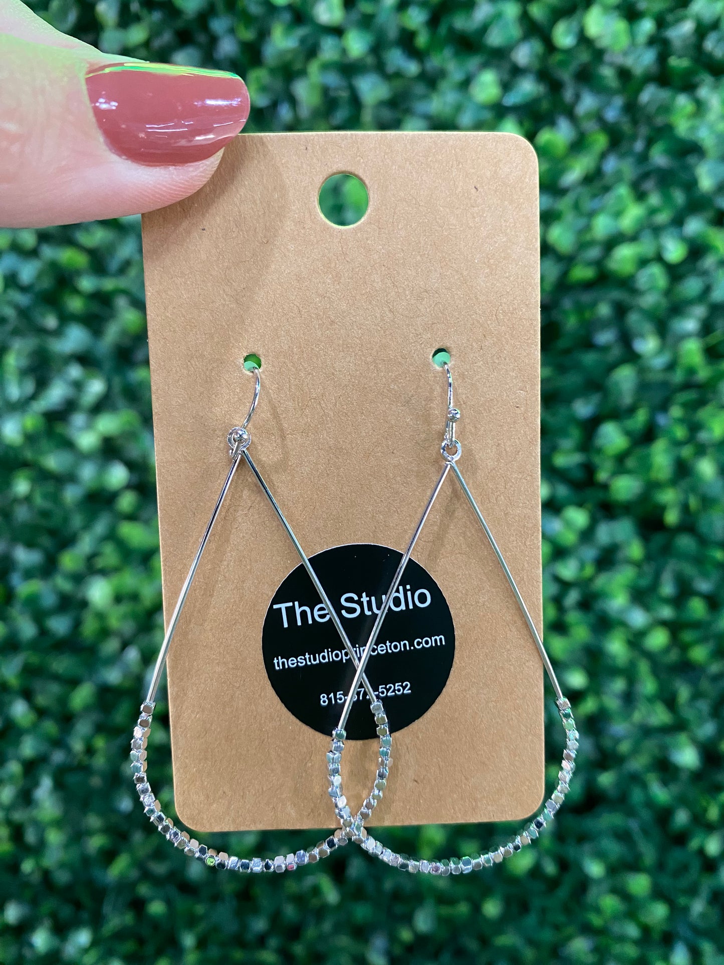 BEADED TEARDROP EARRINGS