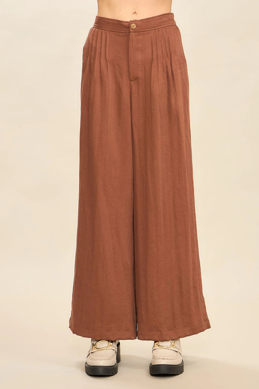 Wide Leg Zip Up Pants