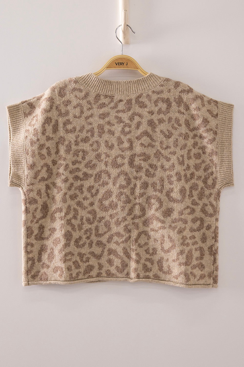 leopard knitted vest