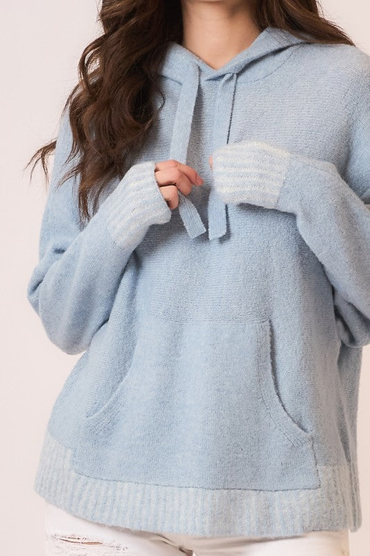 Soft Knit Pullover Hoodie