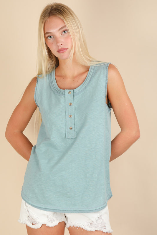 Solid Sleeveless Top