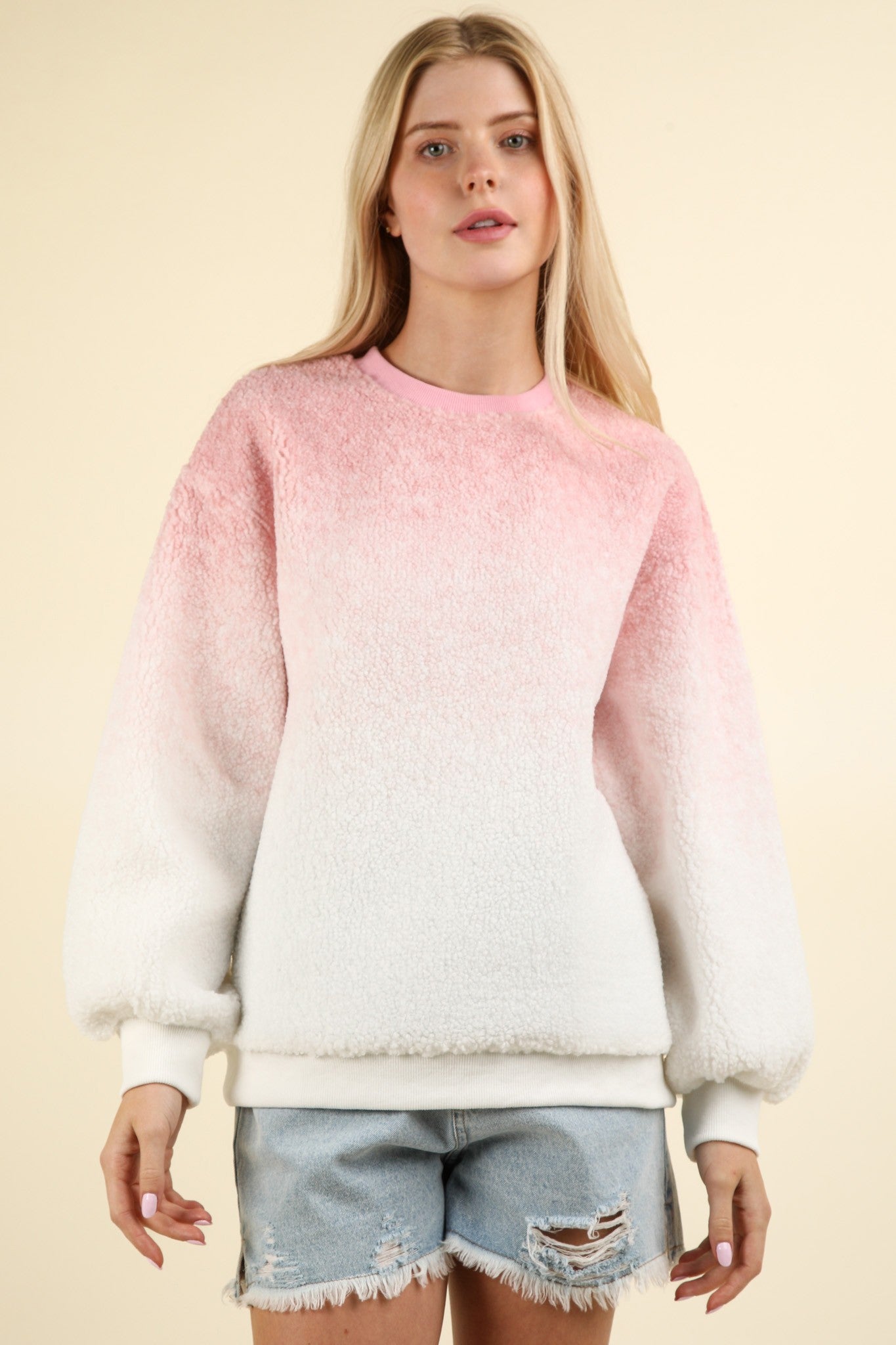 FLEECE OMBRE SWEATER