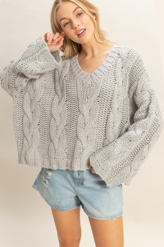 V Neck Oversized Sweater
